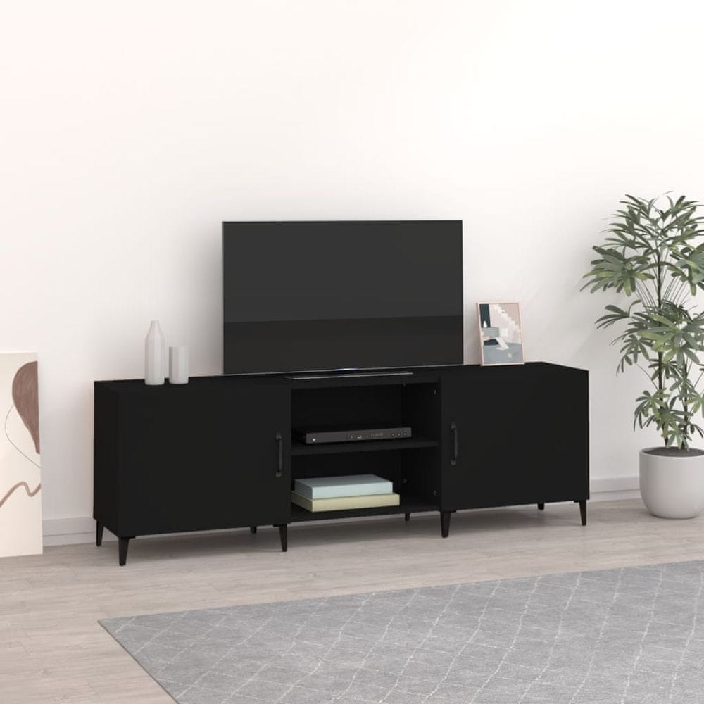 Vidaxl TV stolík čierny 150x30x50 cm spracované drevo